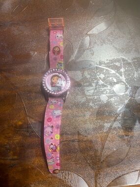 Girls' Pink Character Digital Watch with Rhinestone Bezel
